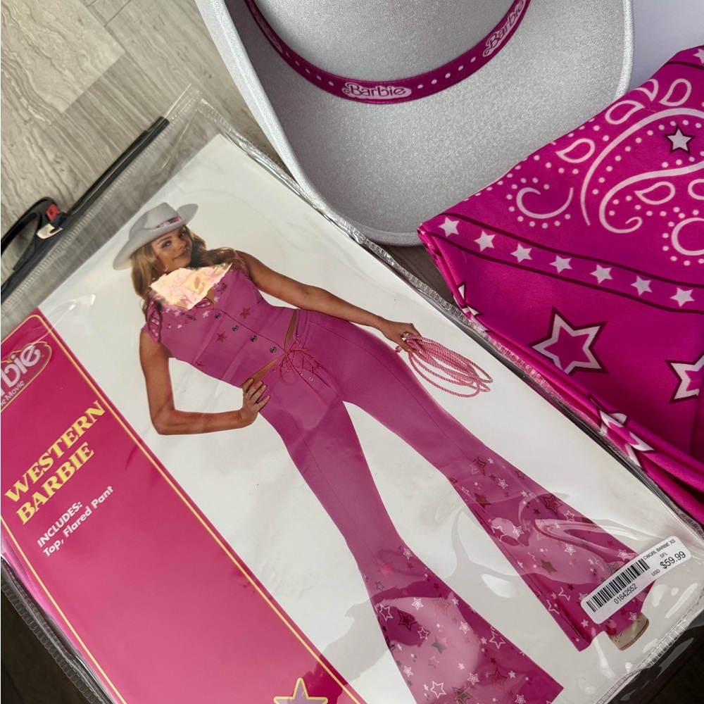 Spirit Pink Western Barbie Costume with Hat